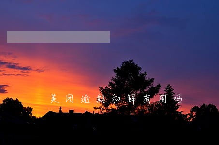 美团逾期和解有用吗 美团逾期和解有用吗