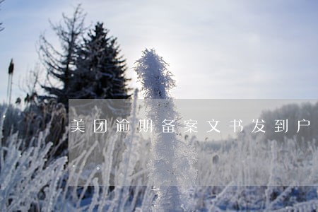 美团逾期备案文书发到户籍地 美团逾期备案文书发到户籍地
