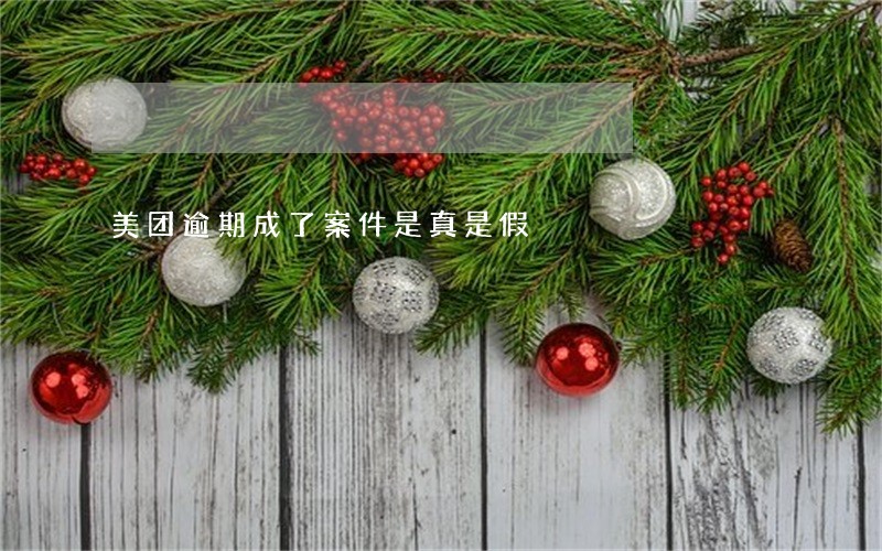 美团逾期成了案件是真是假 美团逾期成了案件是真是假