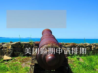 美团逾期申请排期 美团逾期申请排期