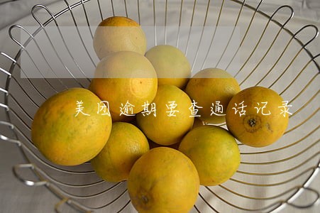 美团逾期要查通话记录 美团逾期要查通话记录