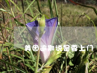 美团逾期说是要上门 美团逾期说是要上门