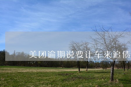 美团逾期说要让车来追债 美团逾期说要让车来追债