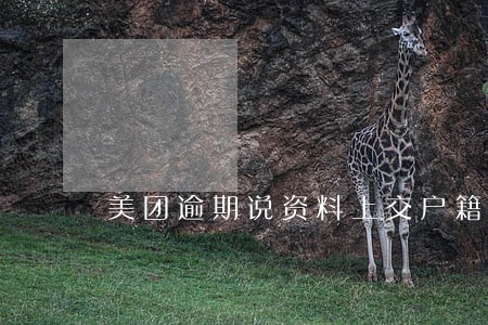 美团逾期说资料上交户籍地 美团逾期说资料上交户籍地