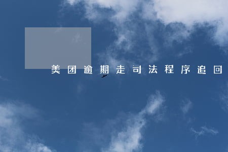 美团逾期走司法程序追回