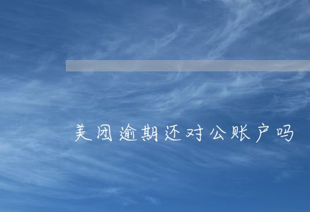 美团逾期还对公账户吗 美团逾期还对公账户吗