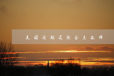 美团逾期还款会怎么样 美团逾期还款会怎么样