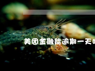美团金融能逾期一天吗 美团金融能逾期一天吗
