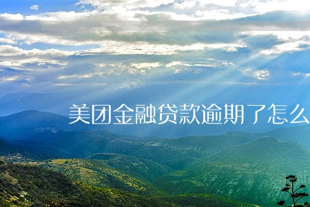 美团金融贷款逾期了怎么办 美团金融贷款逾期了怎么办