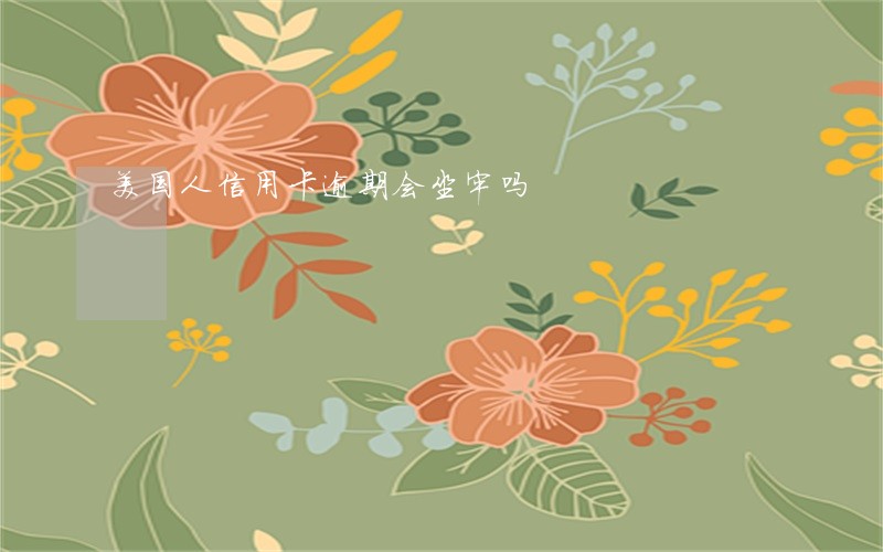 美国人信用卡逾期会坐牢吗 美国人信用卡逾期会坐牢吗