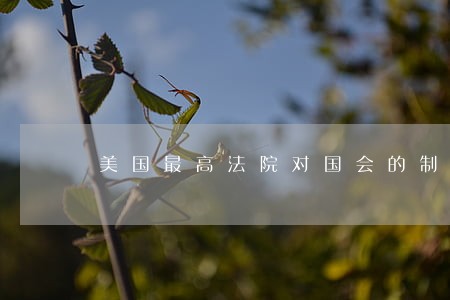 美国最高法院对国会的制约 美国最高法院对国会的制约