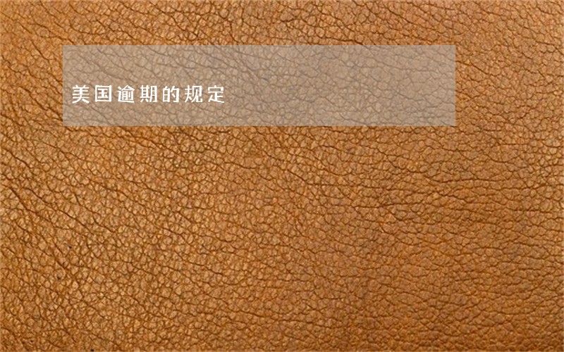 美国逾期的规定 美国逾期的规定