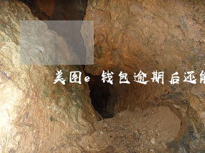美图e钱包逾期后还能用吗 美图e钱包逾期后还能用吗