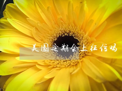 美图逾期会上征信吗 美图逾期会上征信吗