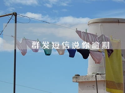 群发短信说你逾期