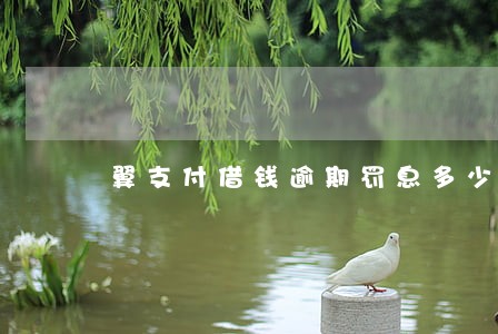 翼支付借钱逾期罚息多少 翼支付借钱逾期罚息多少