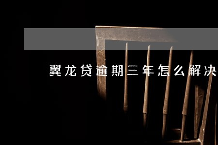 翼龙贷逾期三年怎么解决 翼龙贷逾期三年怎么解决