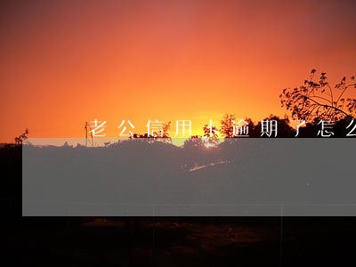 老公信用卡逾期了怎么办 老公信用卡逾期了怎么办