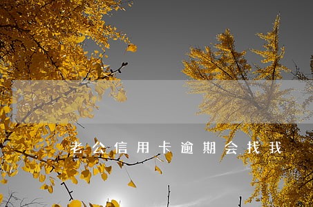老公信用卡逾期会找我 老公信用卡逾期会找我