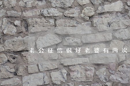 老公征信很好老婆有两次逾期