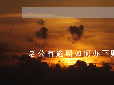 老公有逾期如何办下购房贷款 老公有逾期如何办下购房贷款