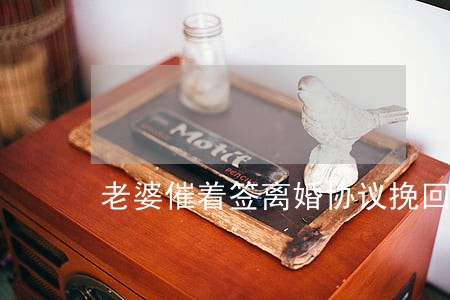 老婆催着签离婚协议挽回 老婆催着签离婚协议挽回