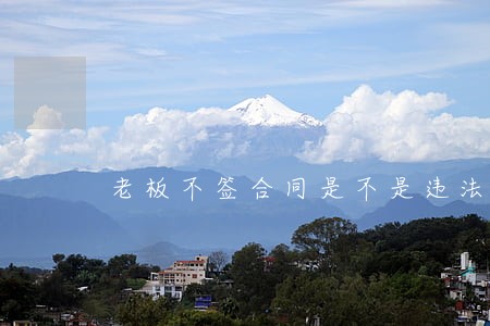 老板不签合同是不是违法的 老板不签合同是不是违法的