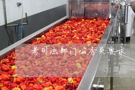 考司法部门公务员要求