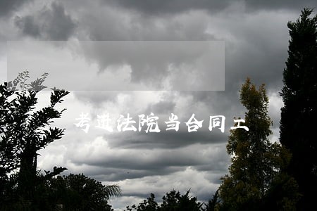 考进法院当合同工 考进法院当合同工