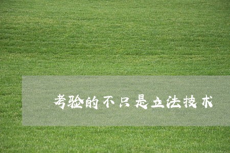 考验的不只是立法技术 考验的不只是立法技术