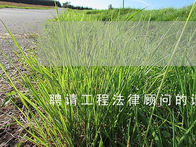 聘请工程法律顾问的请示 聘请工程法律顾问的请示