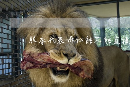 股东代表诉讼能不能直接告公司 股东代表诉讼能不能直接告公司