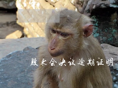 股东会决议逾期证明 股东会决议逾期证明