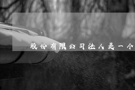 股份有限公司法人是一个人吗