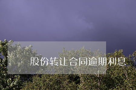 股份转让合同逾期利息 股份转让合同逾期利息