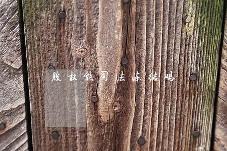 股权能司法冻结吗 股权能司法冻结吗