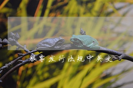 股票发行法规中英文 股票发行法规中英文
