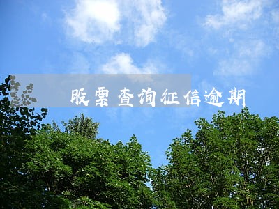 股票查询征信逾期 股票查询征信逾期