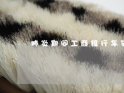 肺炎期间工商银行车贷逾期