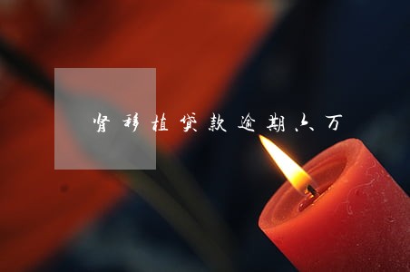 肾移植贷款逾期六万 肾移植贷款逾期六万