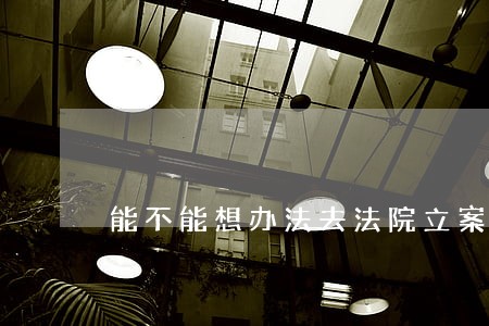 能不能想办法去法院立案起诉他 能不能想办法去法院立案起诉他