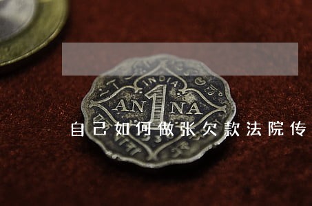 自己如何做张欠款法院传票 自己如何做张欠款法院传票