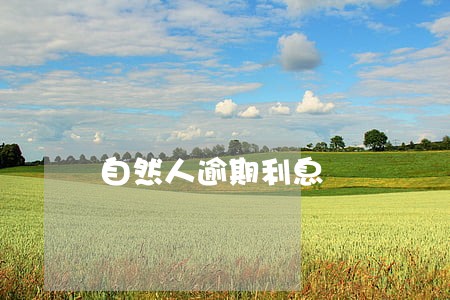 自然人逾期利息 自然人逾期利息