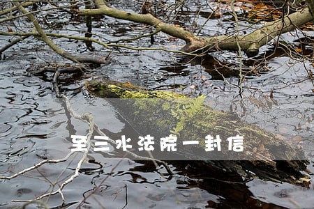 至三水法院一封信 至三水法院一封信