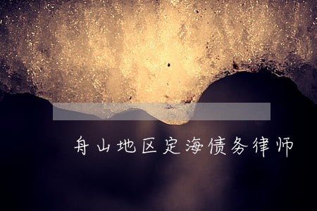 舟山地区定海债务律师 舟山地区定海债务律师