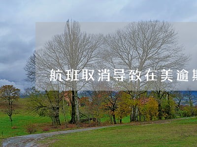 航班取消导致在美逾期滞留 航班取消导致在美逾期滞留