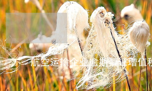 航空运输企业逾期票证增值税 航空运输企业逾期票证增值税