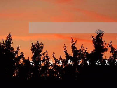 芒小贷逾期了系统怎么重新还 芒小贷逾期了系统怎么重新还