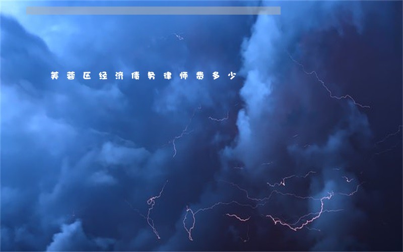 芙蓉区经济债务律师费多少 芙蓉区经济债务律师费多少