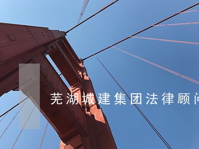 芜湖城建集团法律顾问 芜湖城建集团法律顾问